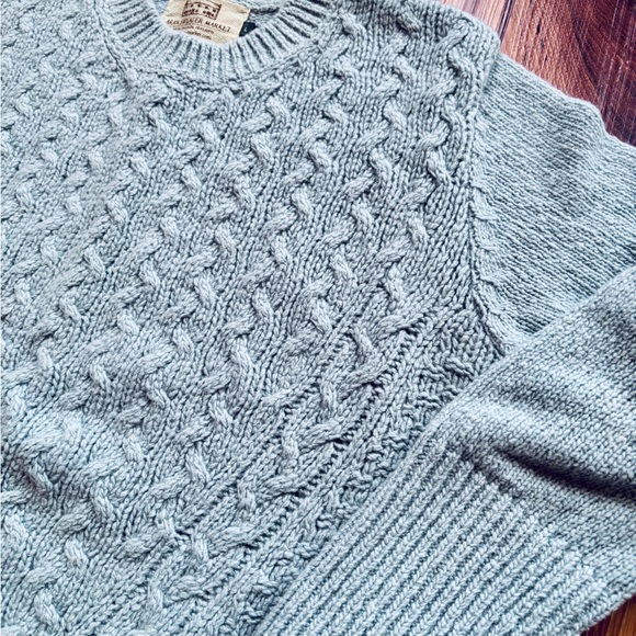 Aran Wool Cashmere Knit Sweater Made In Ireland (Size M) - Picture 2 of 5